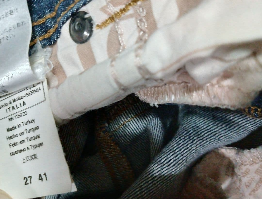 ジョンガリアーノJohn Galliano ハードクラッシュデニム細身