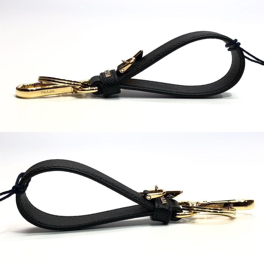 未使用✨日本未入荷 箱付 プラダ サフィアーノ ロゴプレート付き キーリング