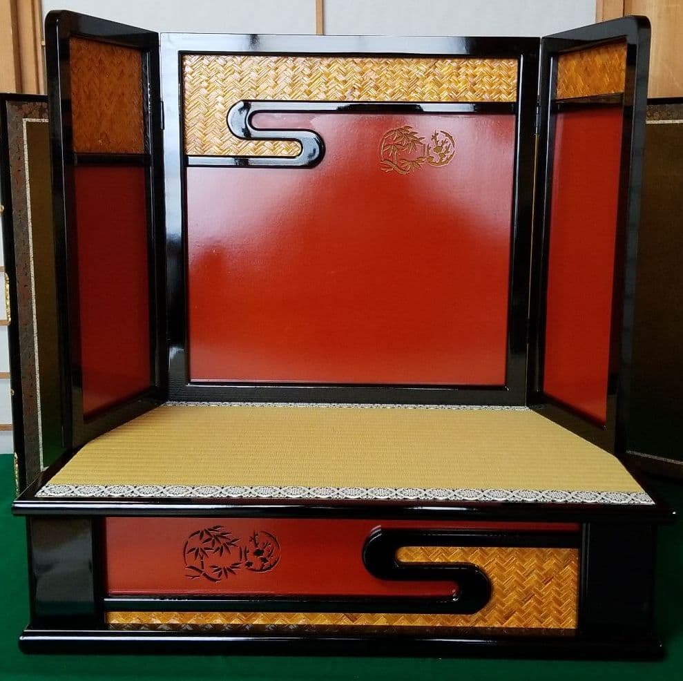 五月人形　台と屏風　コンパクトタイプ