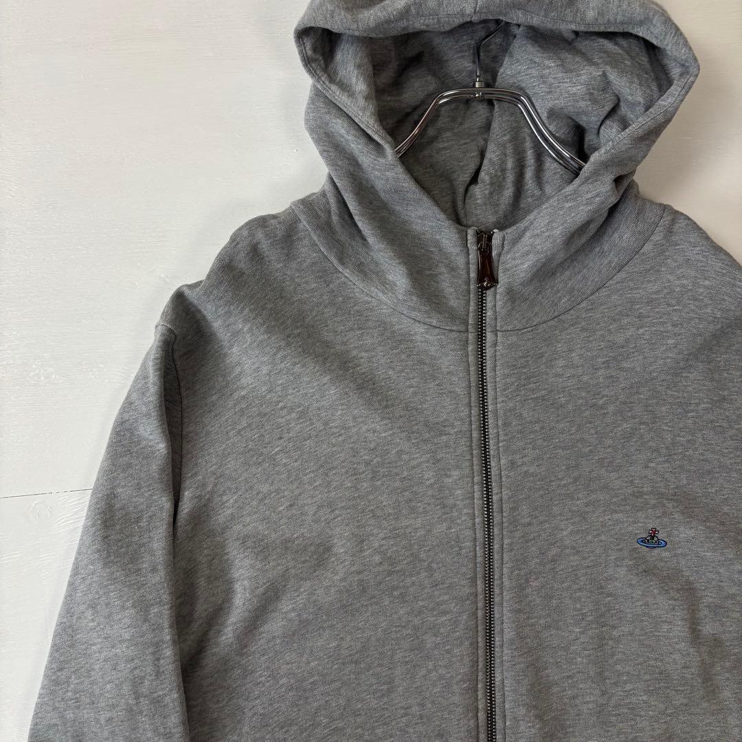 ヴィヴィアン・ウエストウッド　スウェットパーカー　Lサイズ　グレー　刺繡ロゴ