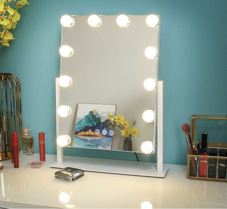 新品   ハリウッドミラー 鏡 卓上鏡 女優ライト ドレッサー 化粧 メイク
