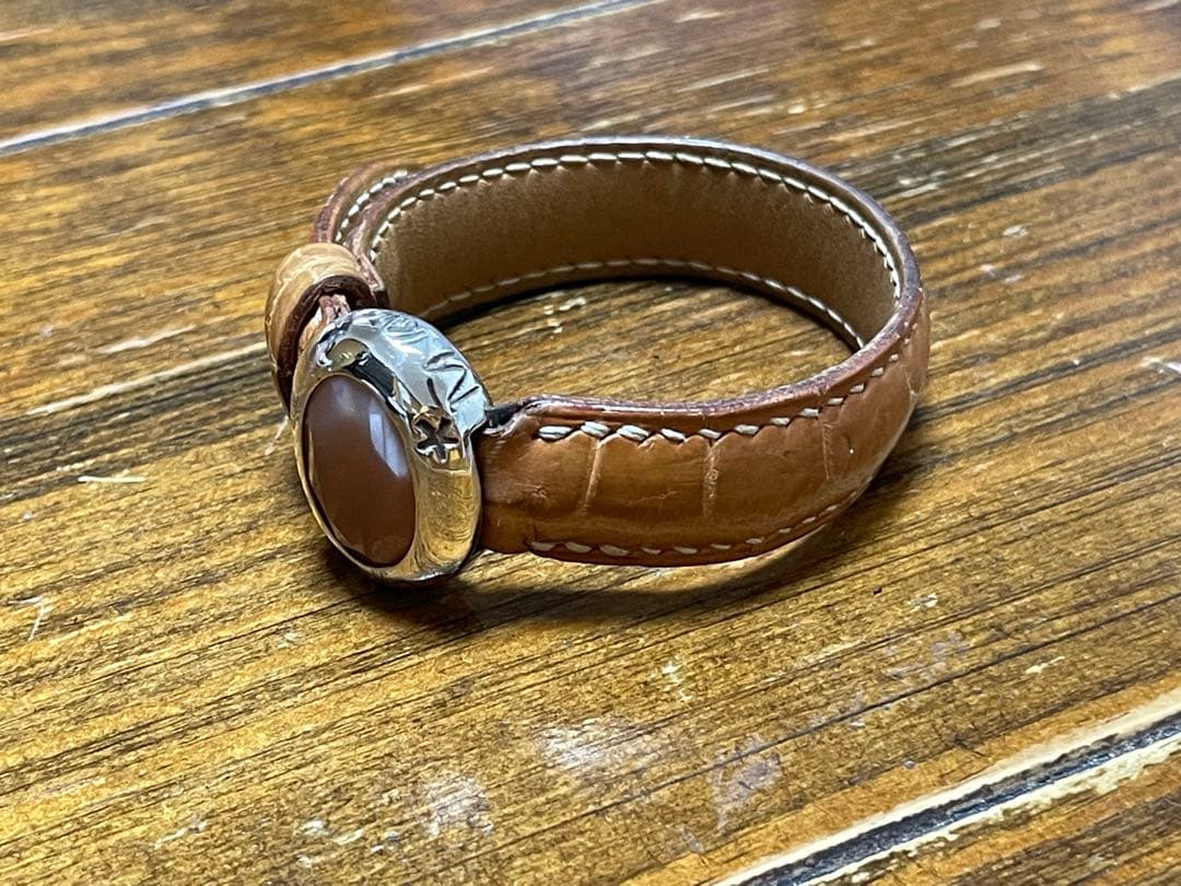 AccaLMIE レザーブレスレット シルバー アカルミー クロコ