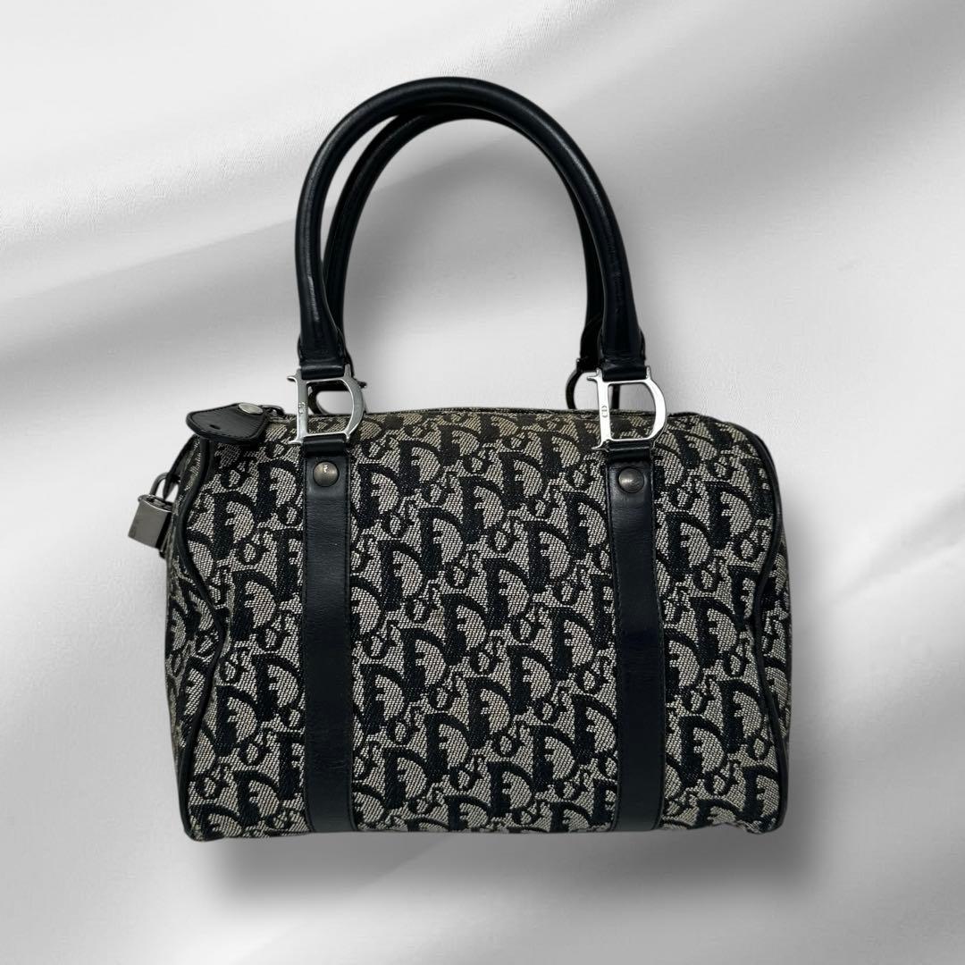 【良品】クリスチャンディオール トロッター ボストンバッグ 鍵付き