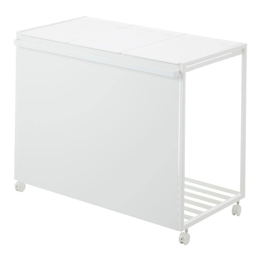 蓋付き目隠し分別ダストワゴン タワー 45L 3分別 ホワイト