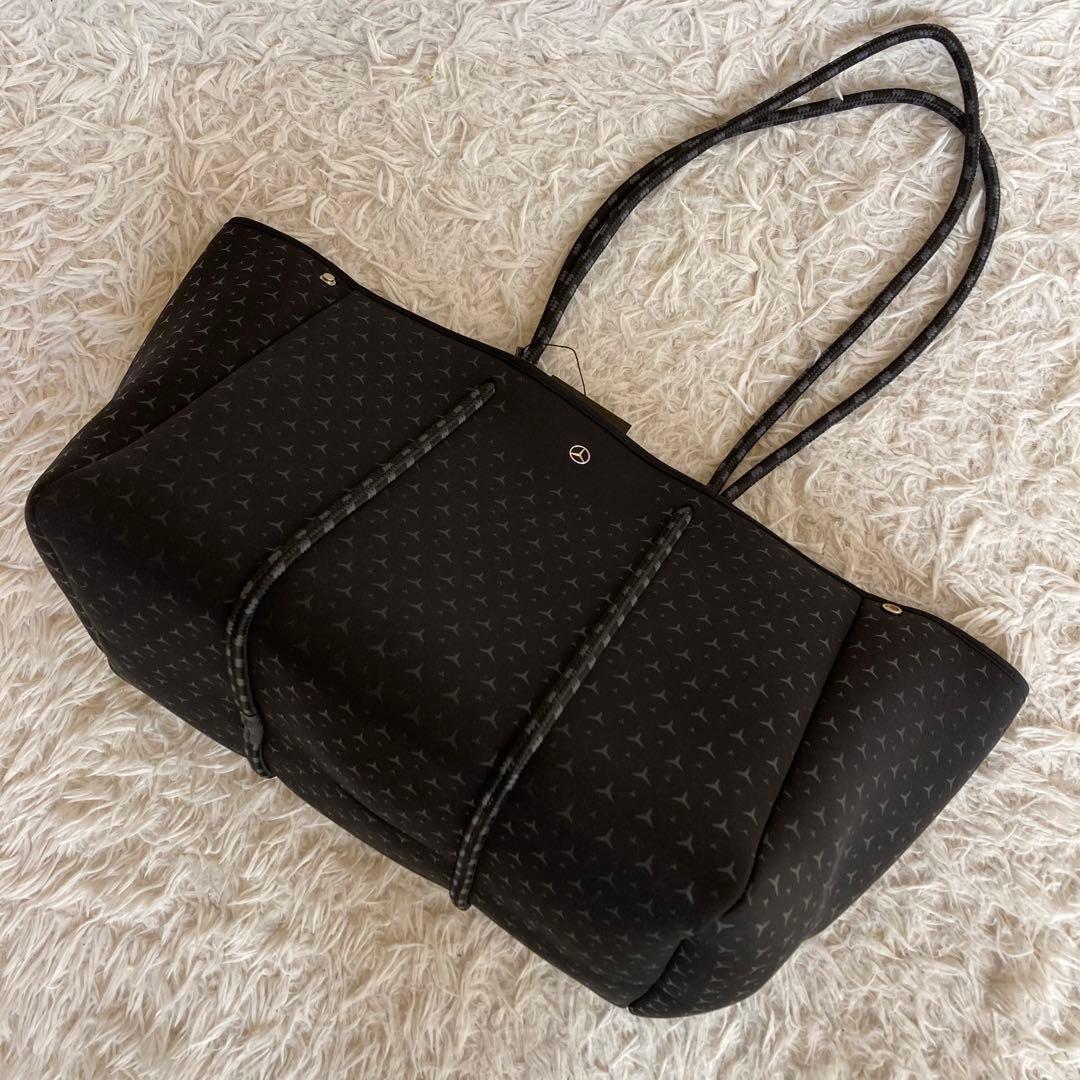 未使用 Mercedes-Benz トートバッグ ポーチ付 スター ブラック