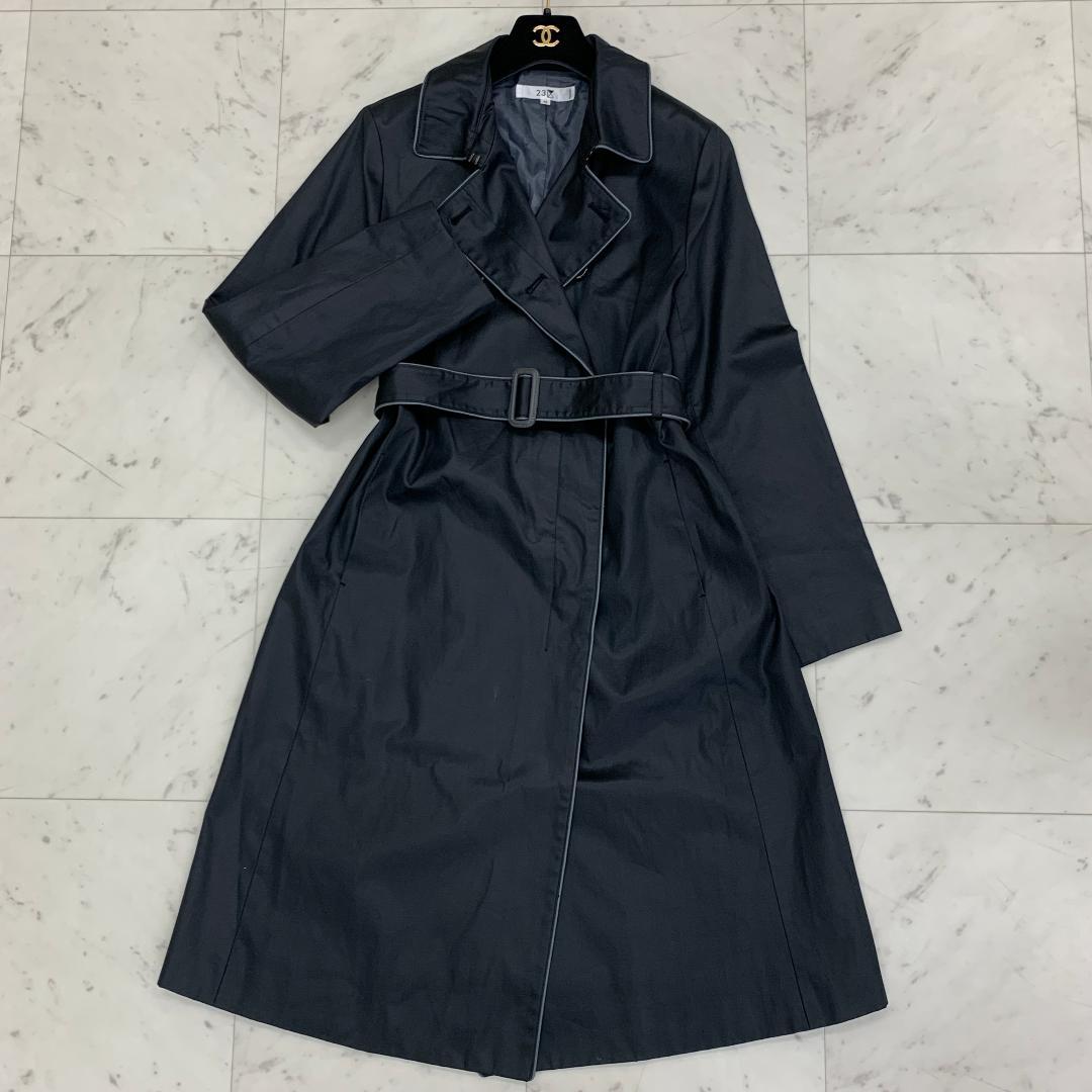 23区 ニジュウサンク トレンチコート 46 3XLサイズ ベルト付き コットン