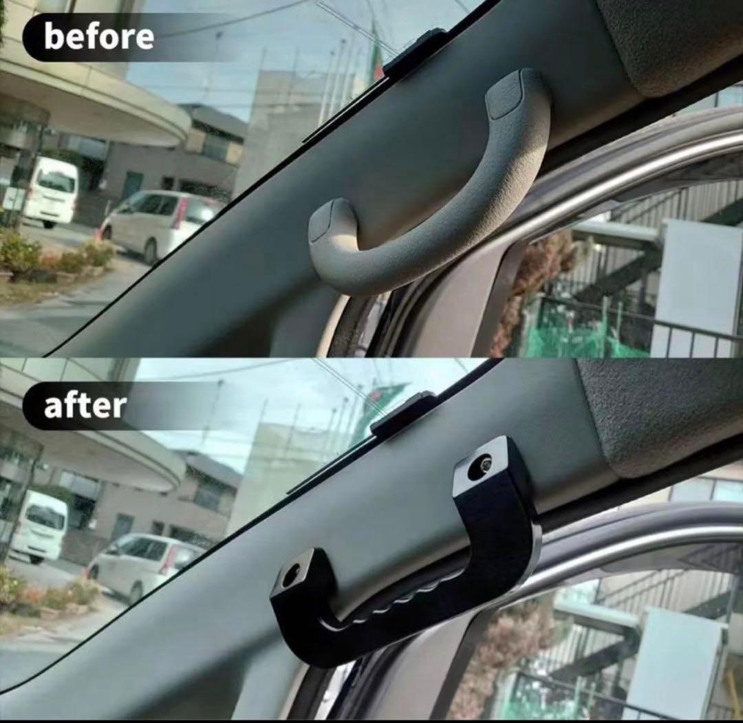 200系ハイエース アシストグリップ ブラック 5セット