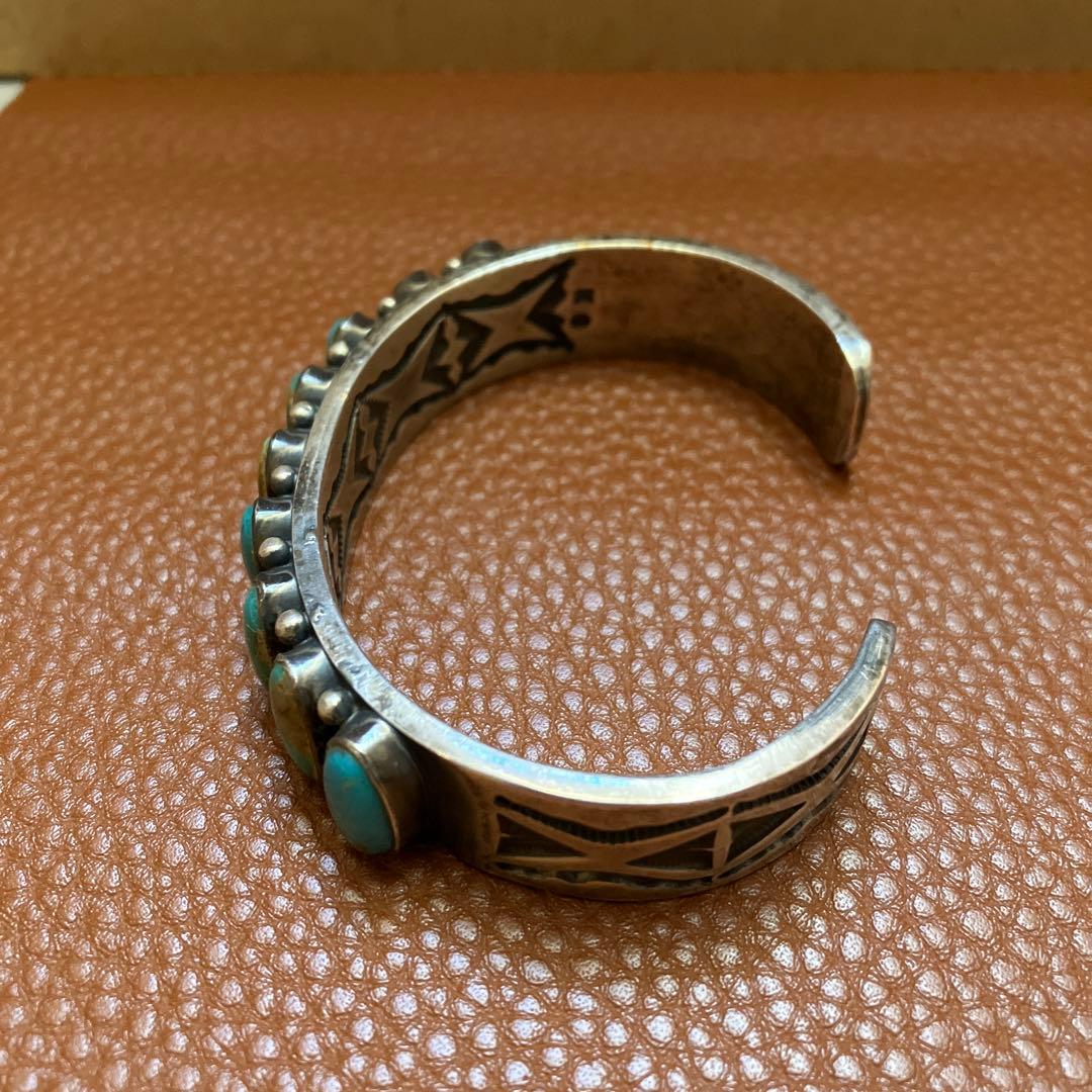 訳アリ。インディアンジュエリー　ナバホ族　カーク・スミス ターコイズ　バングル
