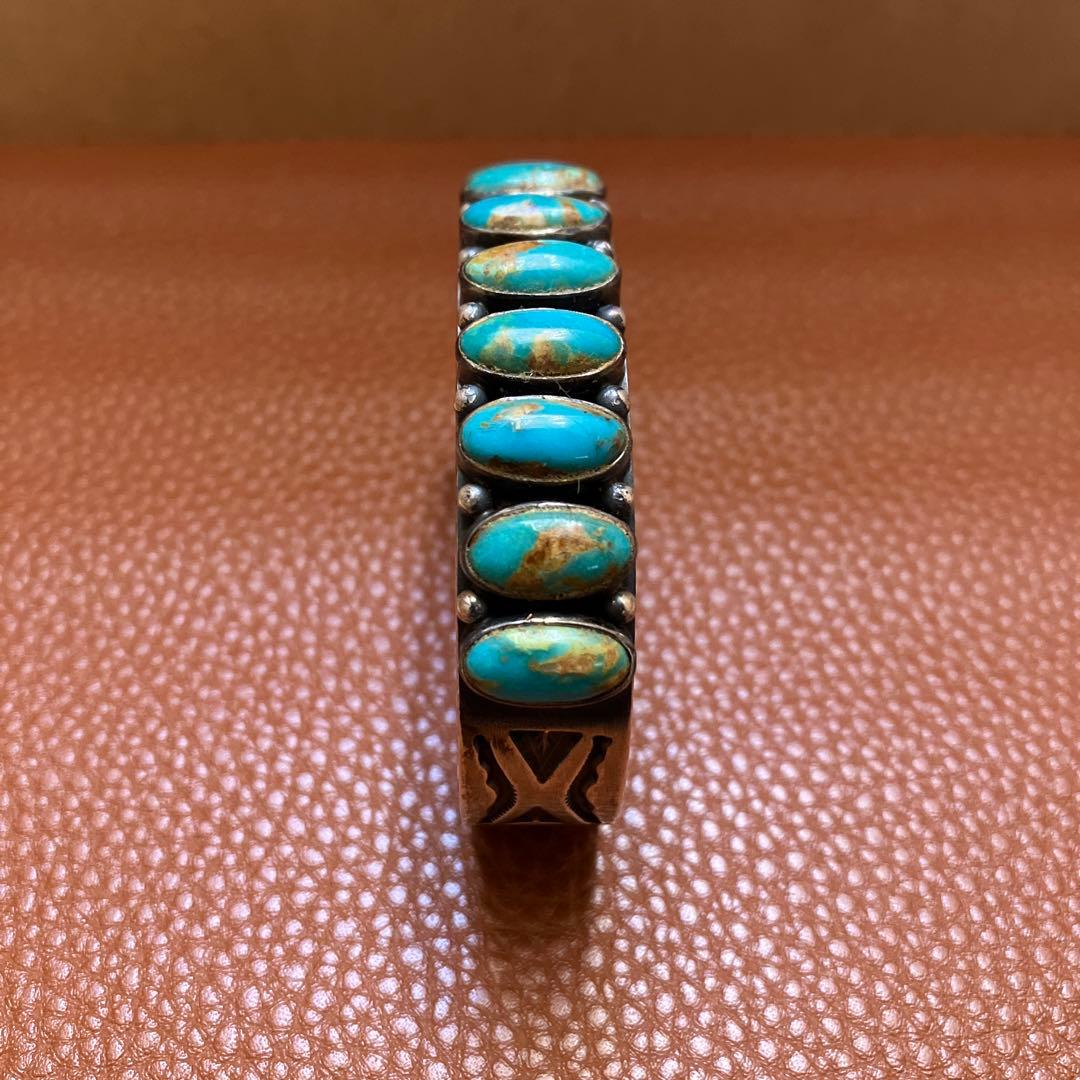 訳アリ。インディアンジュエリー　ナバホ族　カーク・スミス ターコイズ　バングル