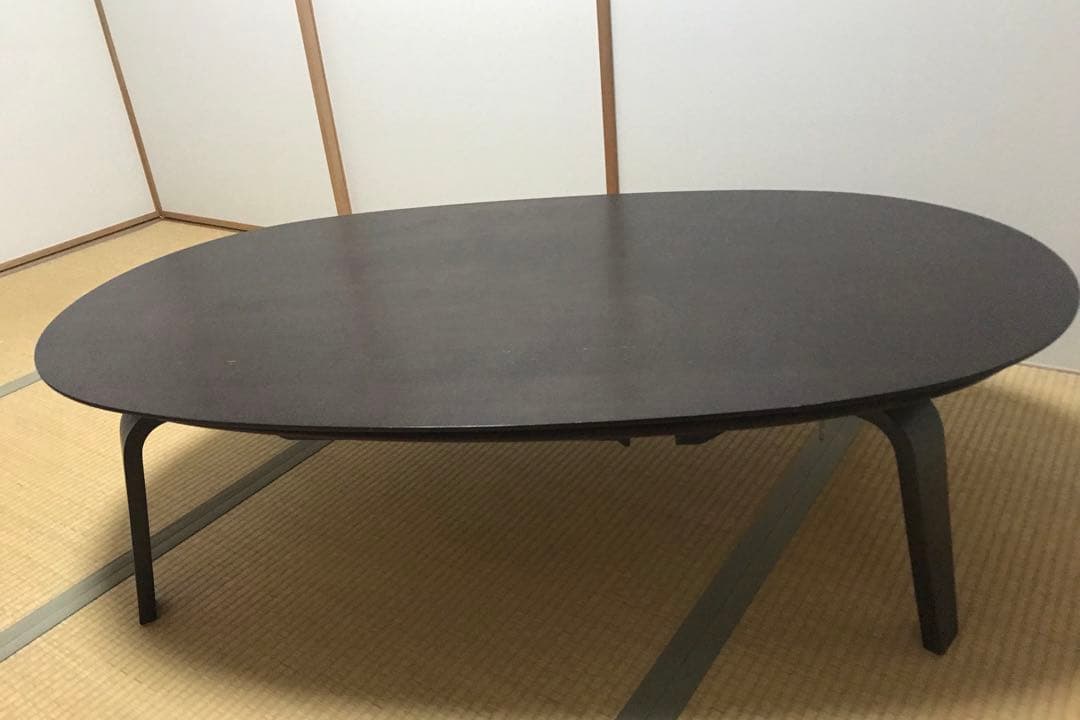 無印良品 こたつ タモ材 フラットヒーター 楕円