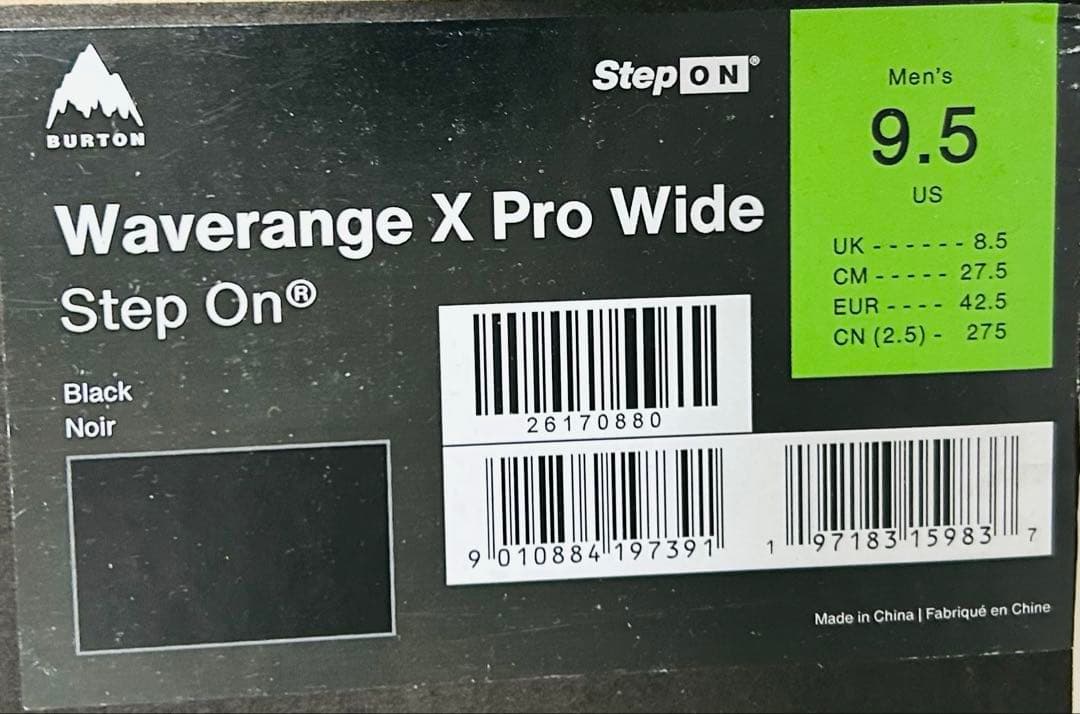 美品　Burton Waverange X Pro Wide 27.5cm