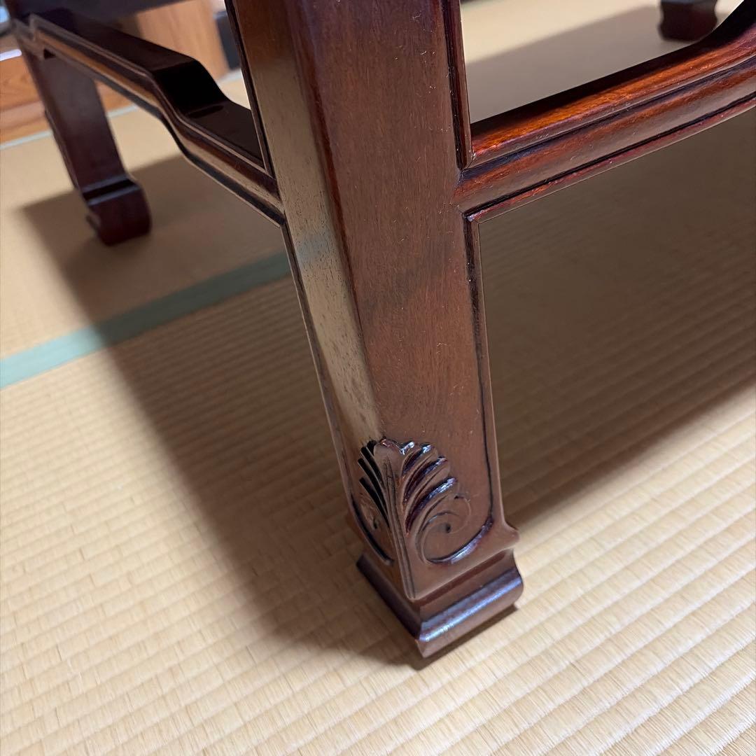 花梨無垢大型木製座卓 ダークブラウン