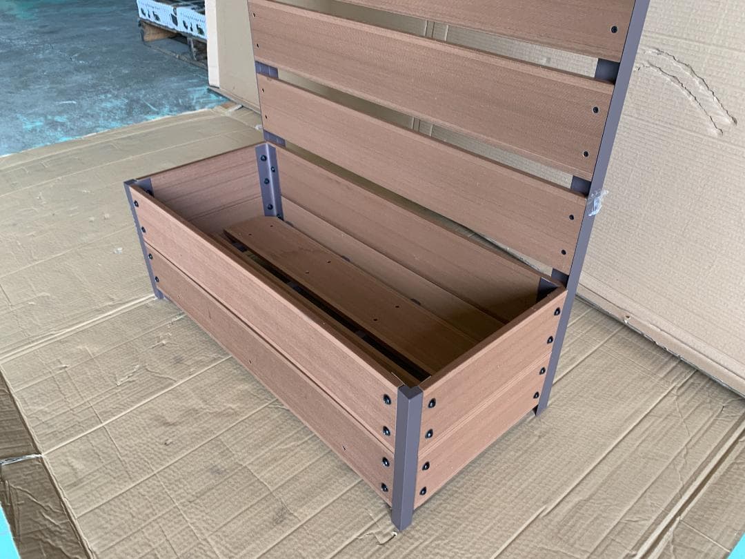 フェンス人工木 プランター付き 幅72 cm) YPF-1570(NA)　3台