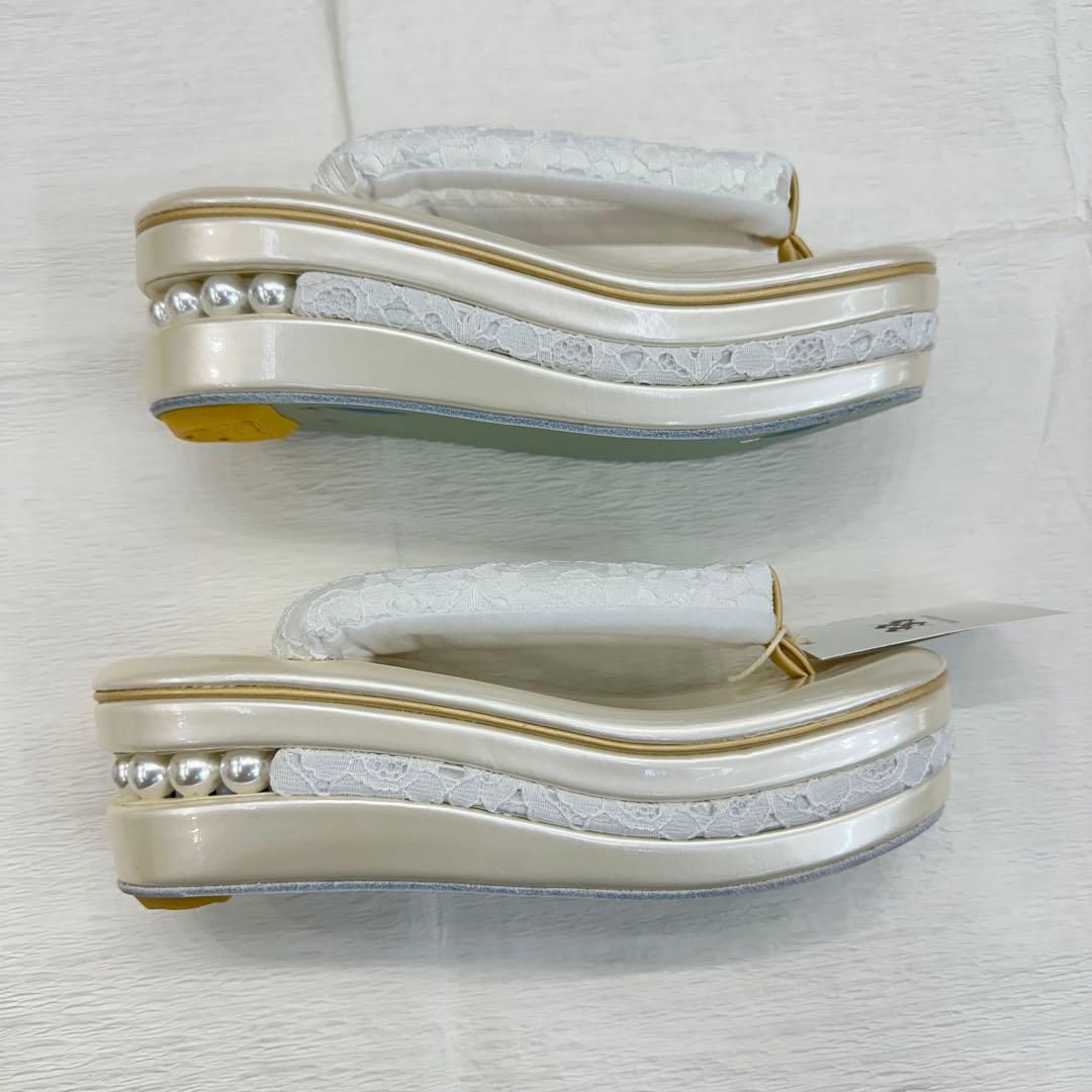 新品草履バッグセット 成人式 振袖 袴 レース草履 パール草履 パールレース