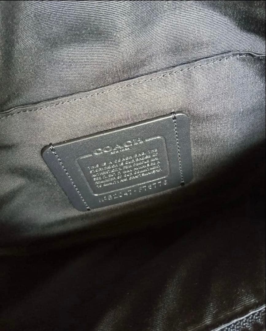 COACH/コーチ メンズ／レディース ブラック ボディバッグ ウエストポーチ