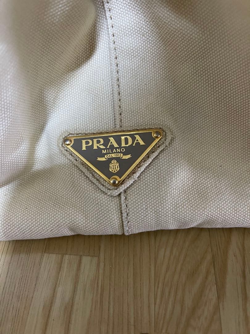 PRADA カナパ　ハンドバッグ　ベージュ