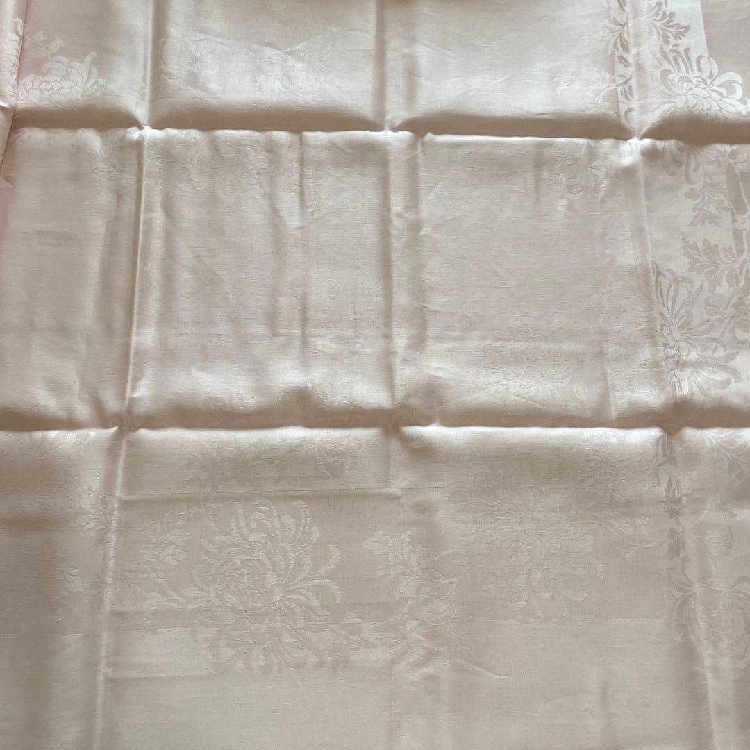 アイリッシュリネンダマスク　テーブルクロス　菊　ピンク　新品未使用