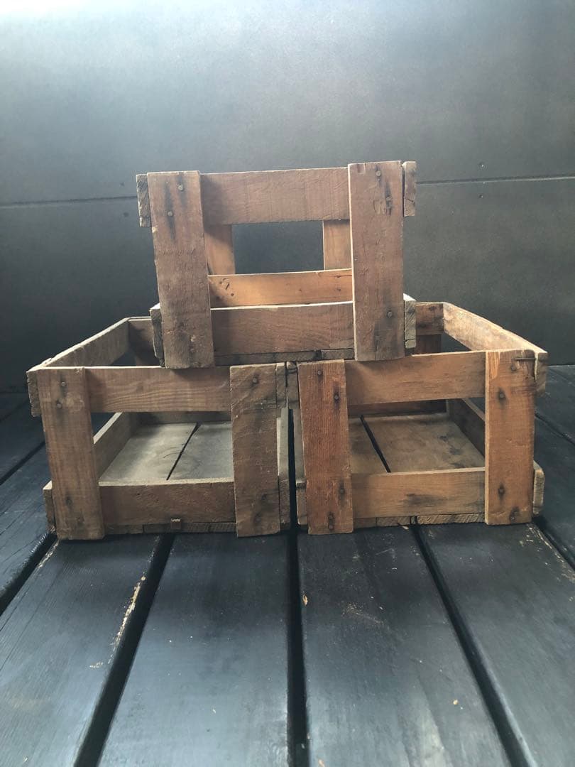 ビールケース　スタイニー　アサヒビール　瓶ケース　コンテナ　木箱　ビンテージ