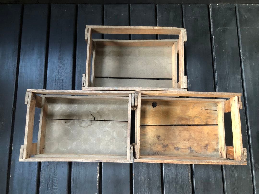 ビールケース　スタイニー　アサヒビール　瓶ケース　コンテナ　木箱　ビンテージ