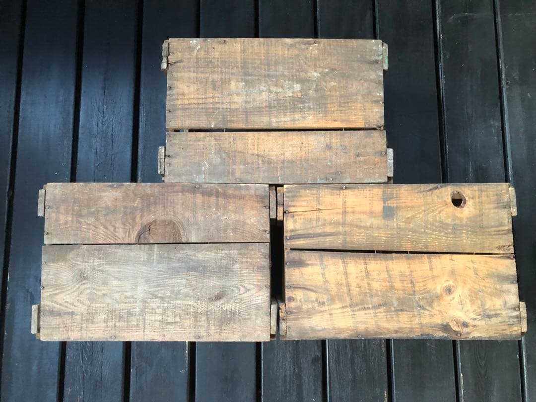 ビールケース　スタイニー　アサヒビール　瓶ケース　コンテナ　木箱　ビンテージ