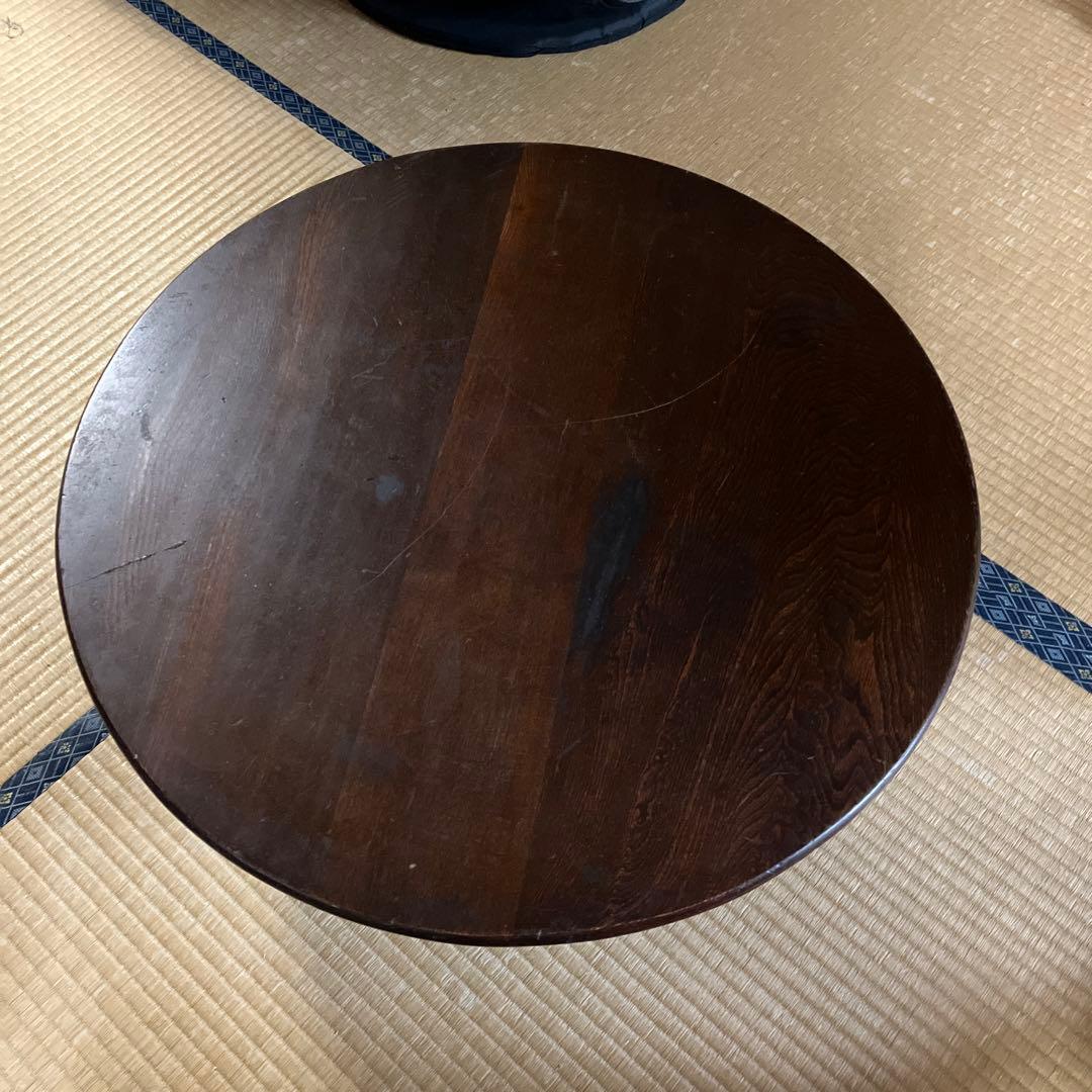 昭和レトロちゃぶ台　円形　折りたたみ
