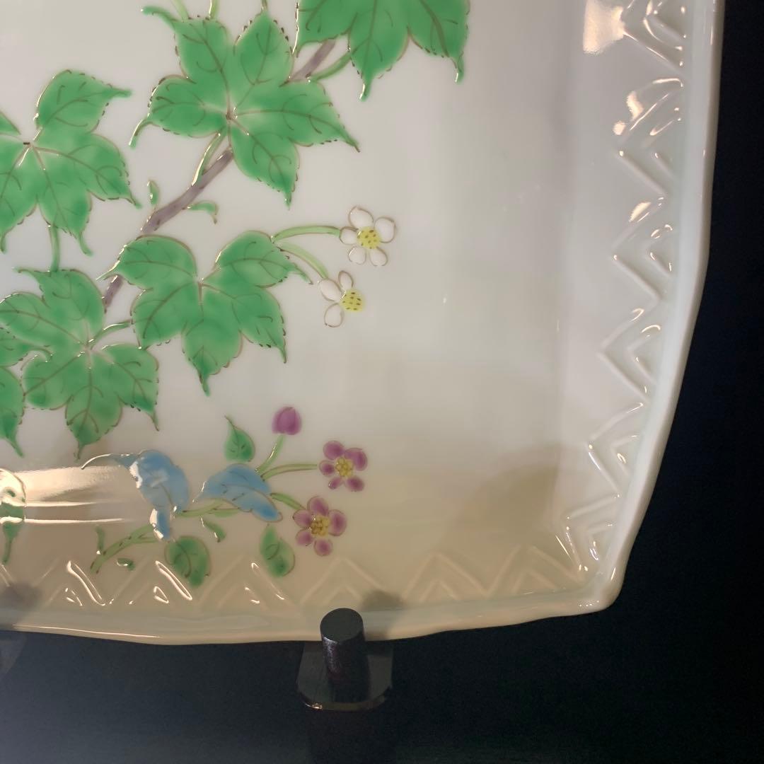 波佐見焼　藍水窯　藤川法男　角皿　長崎県