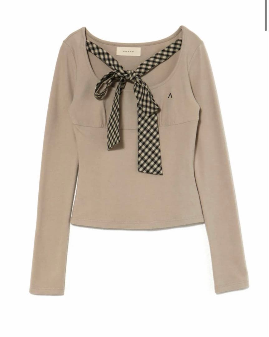 トップス Andmary Ami ribbon check tops