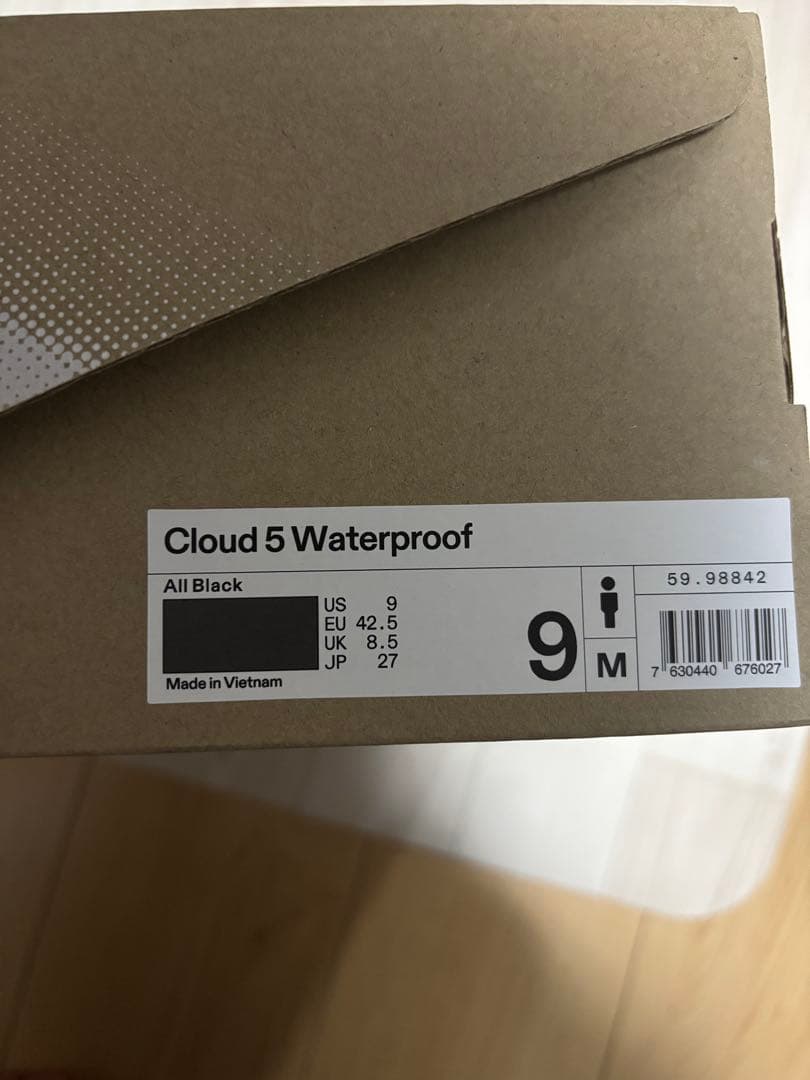 靴 On Cloud 5 Waterproof 27cm