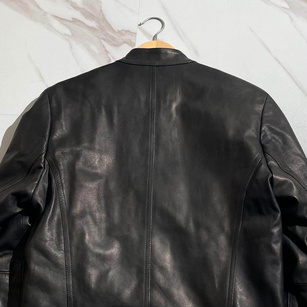 極美品✨EMMETI アンドレア シングルライダース レザージャケット S 黒