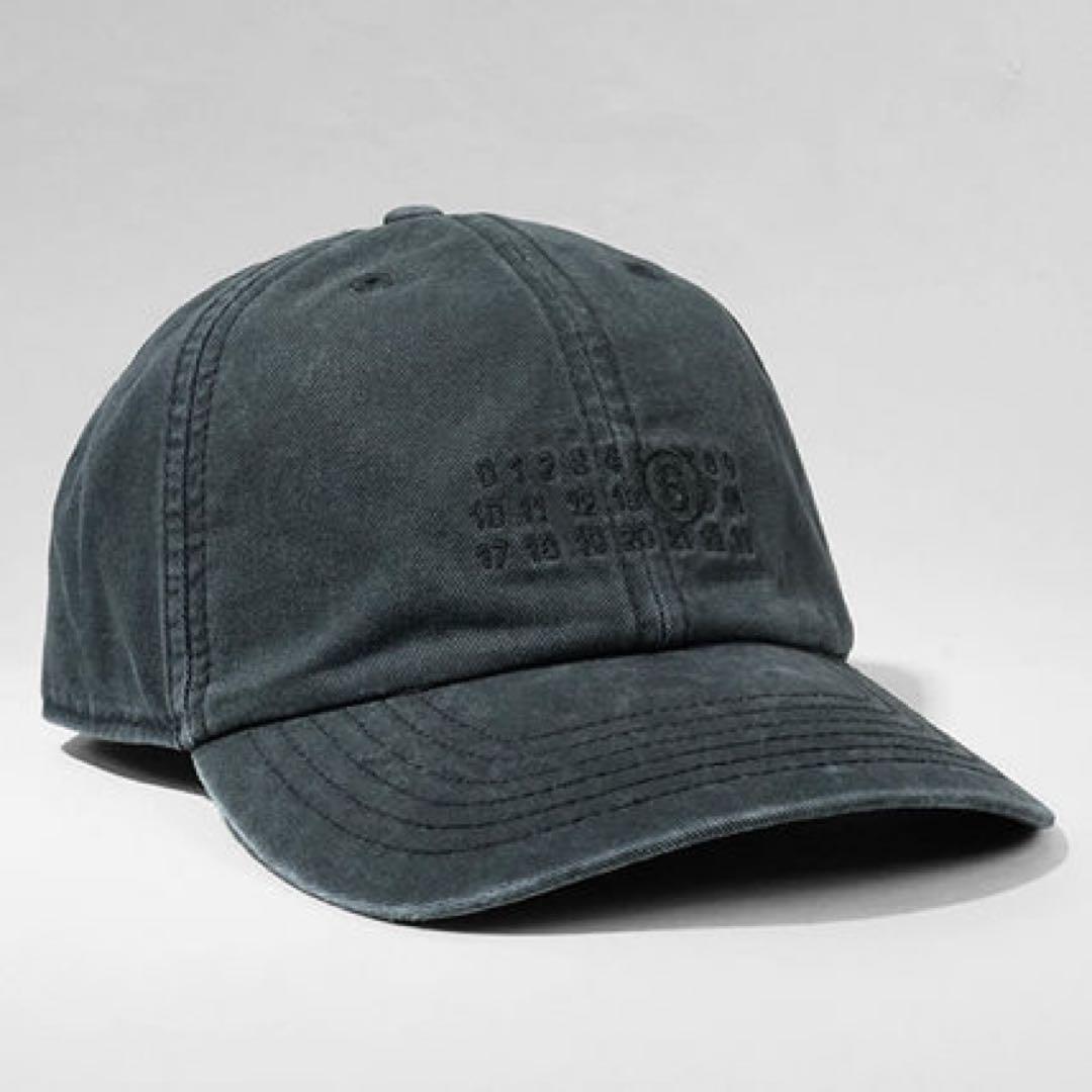 MM6 メゾンマルジェラ　キャップ　黒　チャコール