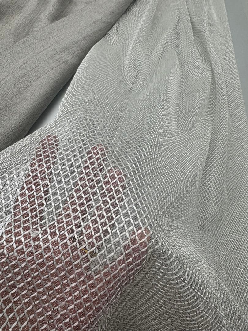 高級カーテン レース 2種セット Sumiko Honda ベージュ シルバー