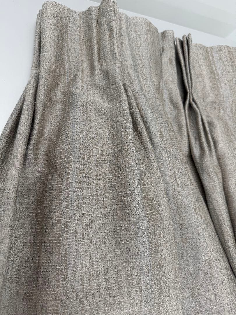 高級カーテン レース 2種セット Sumiko Honda ベージュ シルバー