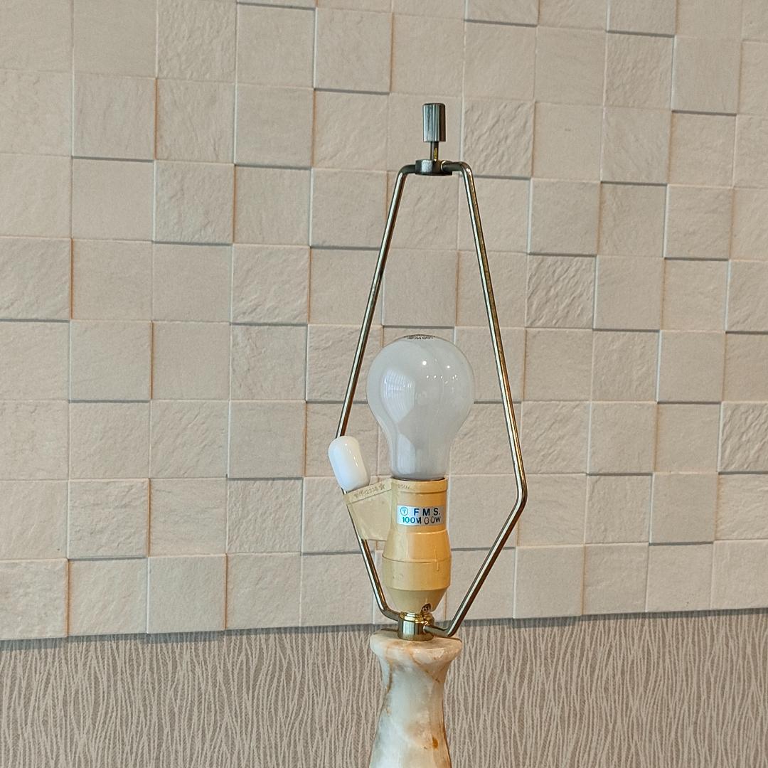 アンティーク　 スタンドランプ　大理石　フリンジシェード　照明　A8