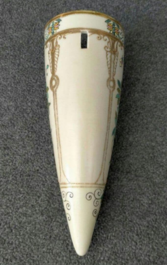 希少★オールドノリタケ　金彩点盛り薔薇絵　掛け花入れ