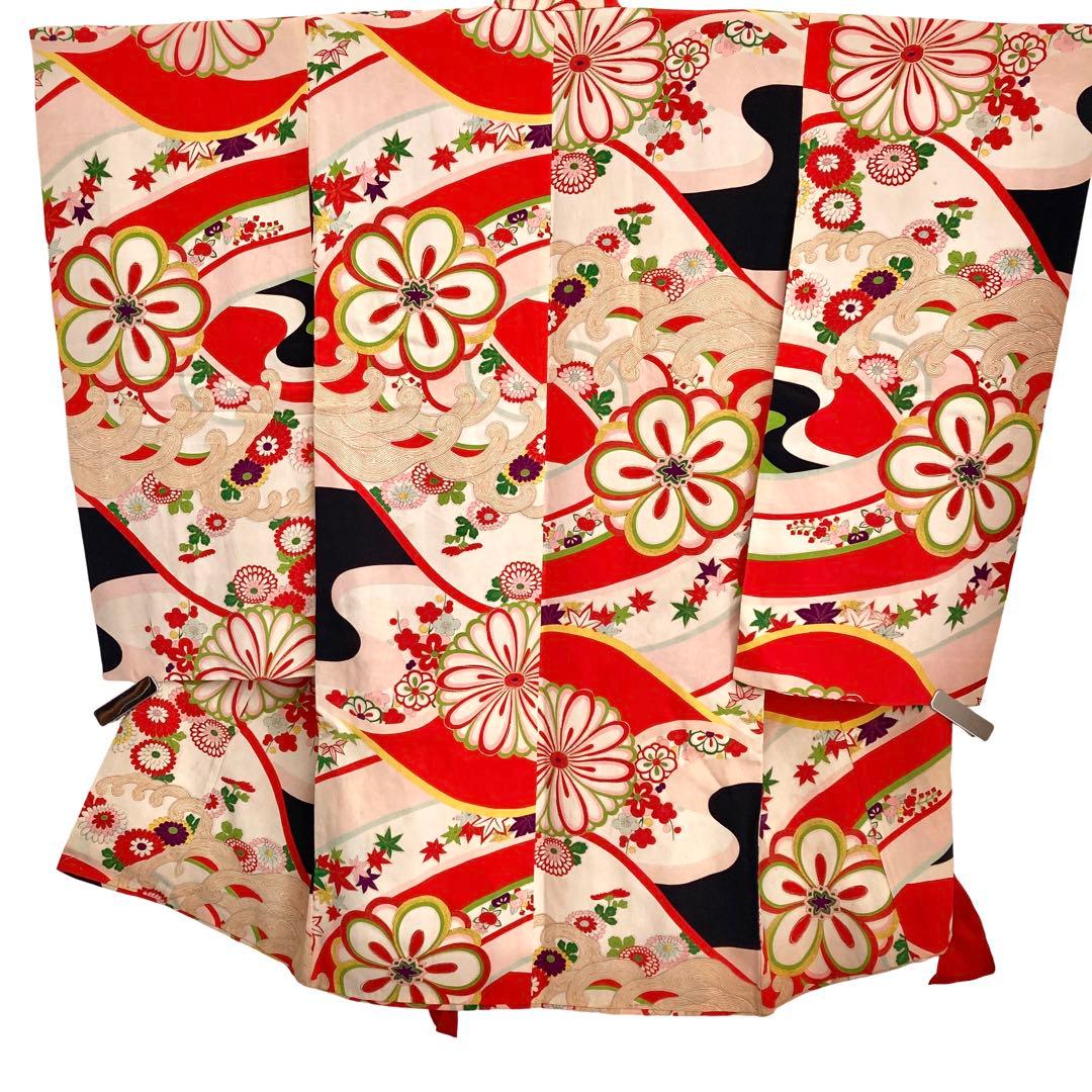 アンティーク 3歳 女の子 子供着物 七五三 アンティーク着物 NO4