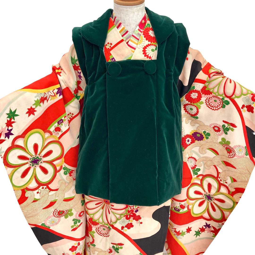 アンティーク 3歳 女の子 子供着物 七五三 アンティーク着物 NO4