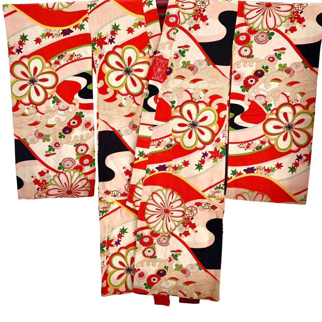 アンティーク 3歳 女の子 子供着物 七五三 アンティーク着物 NO4