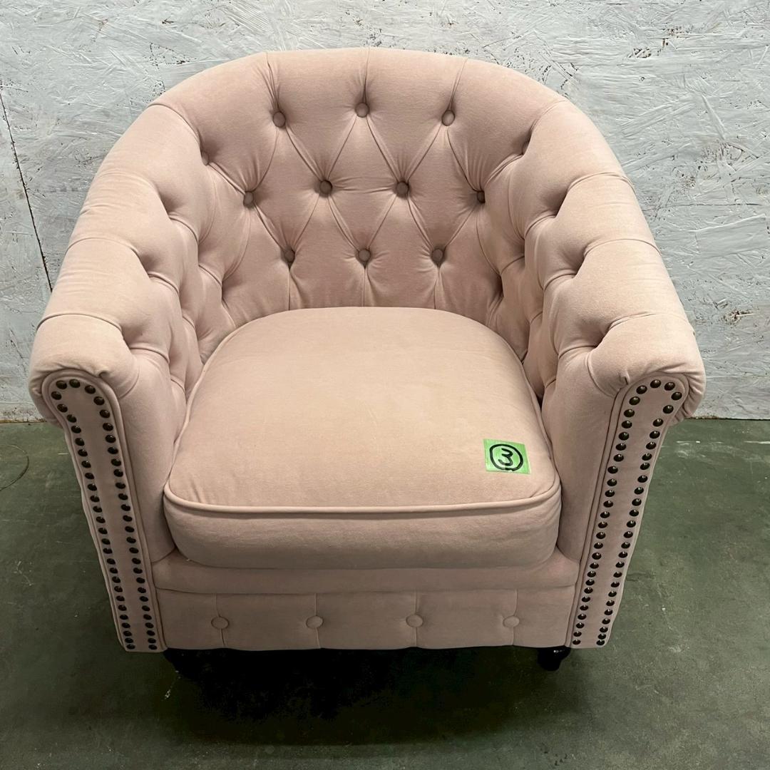 チェスターフィールド 1人掛けソファ ピンク VINCENT ③ A0606