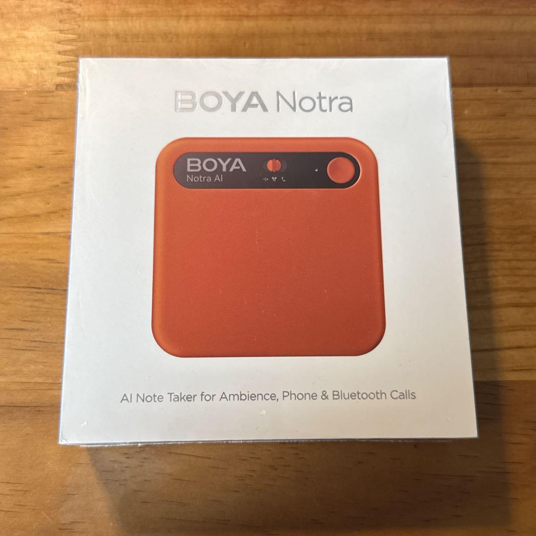 BOYA Notra AIボイスレコーダー 文字起こし ワンタッチ録音 オレンジ