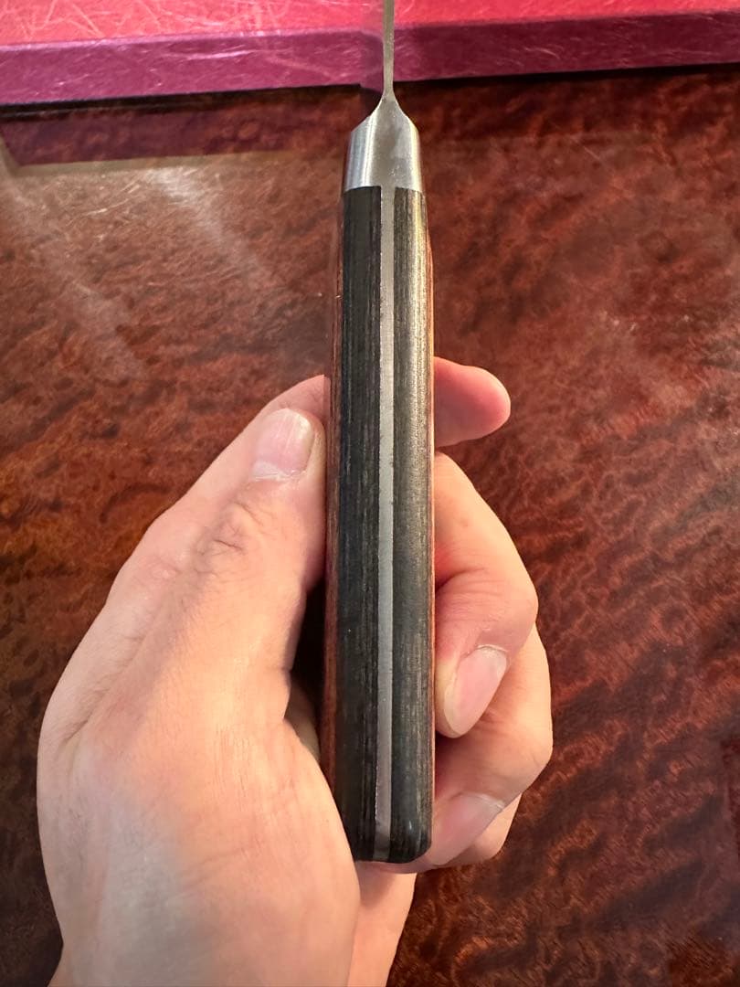 安来鋼 牛刀180ミリ　木製ハンドル