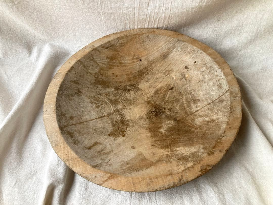 古道具　繭皿　枯れた木皿　②