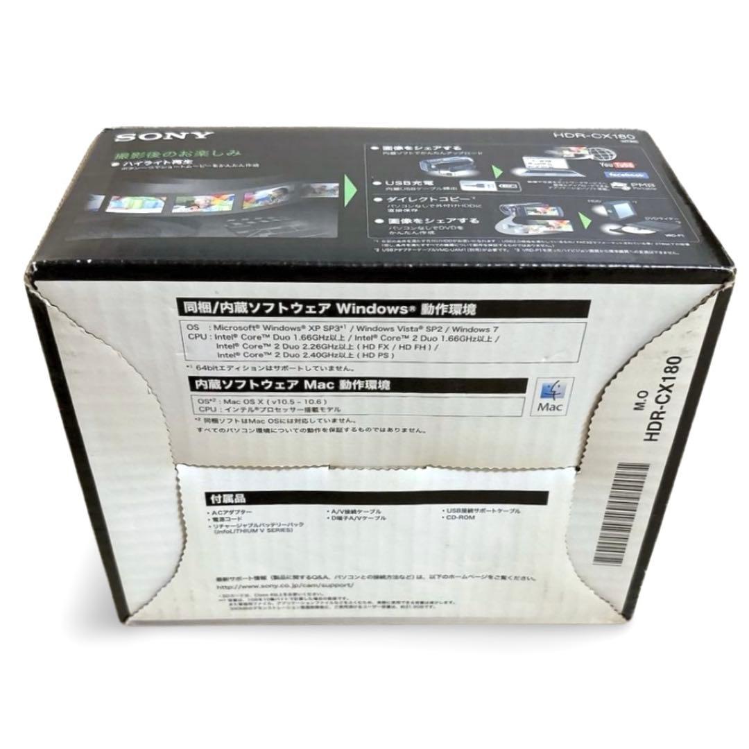 SONY HANDYCAM ビデオカメラ 本体 HDR-CX180 正箱入り