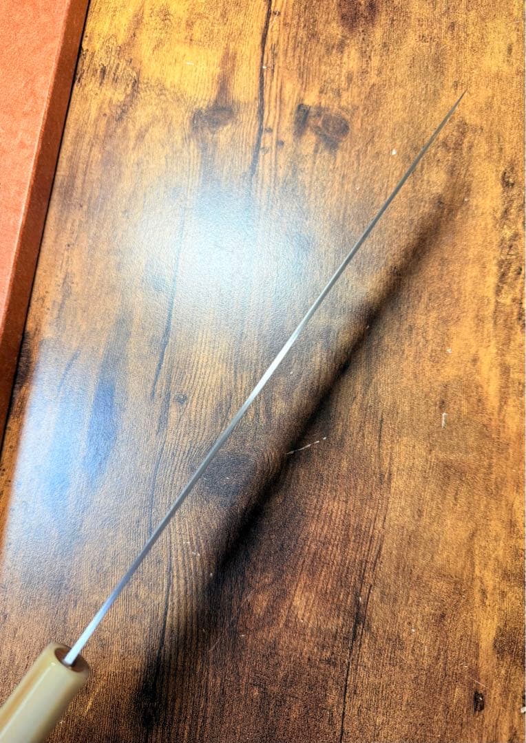 助松　筋引　9寸　青紙スーパー鋼　包丁　紫檀白水牛八角柄