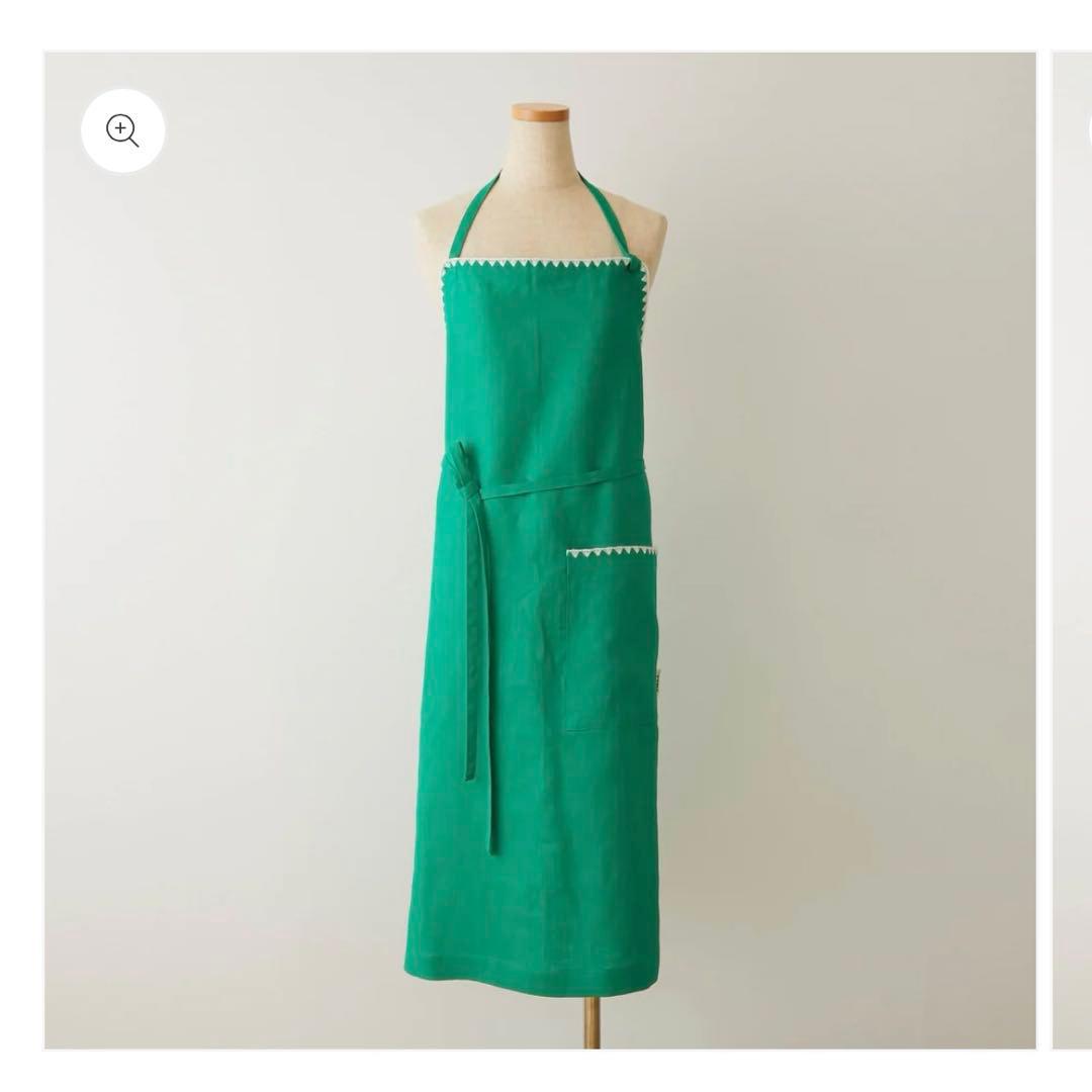 TKMK エプロン グリーン　タキマキ　滝沢眞規子