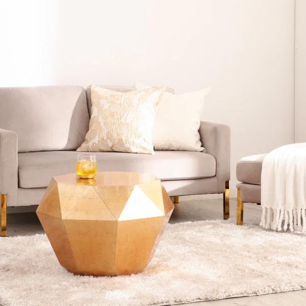 Francfrancダイヤモンド テーブル ゴールド フランフラン 多面