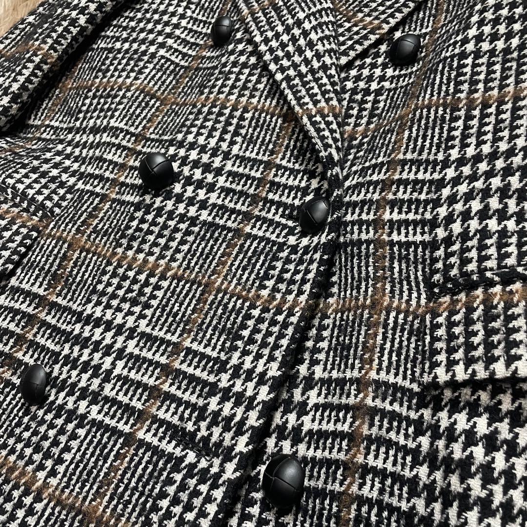 ほぼ未使用 タリアトーレ チェスターコート ダブルブレスト ツイード レディース