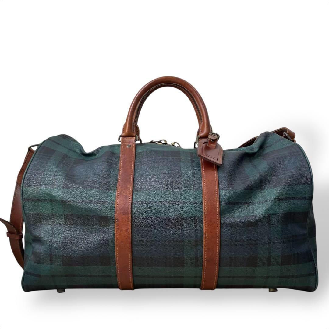 Vintage Polo Ralph Lauren☆チェック柄 ボストンバッグ