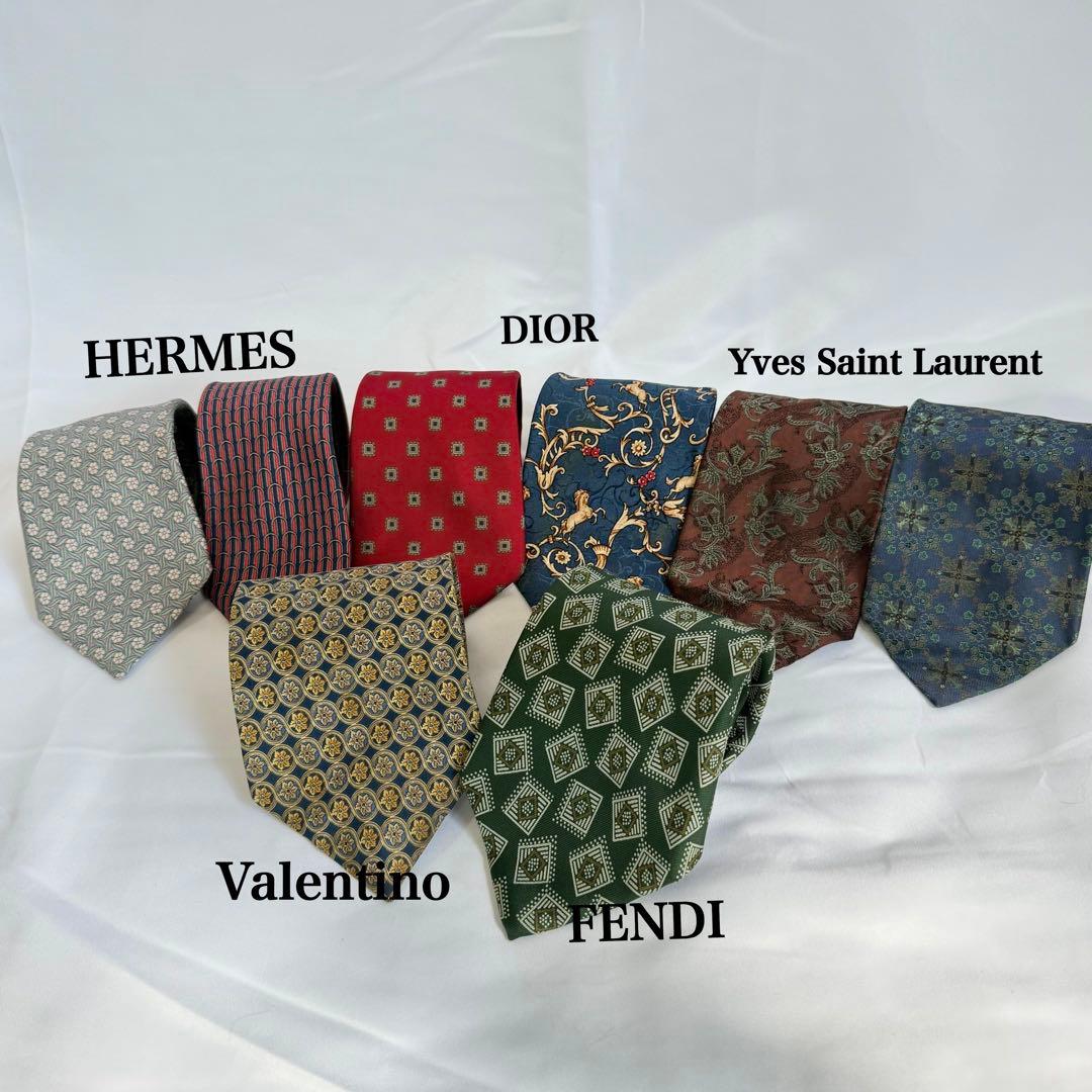 ネクタイまとめ売り HERMES DIOR FENDI 8本