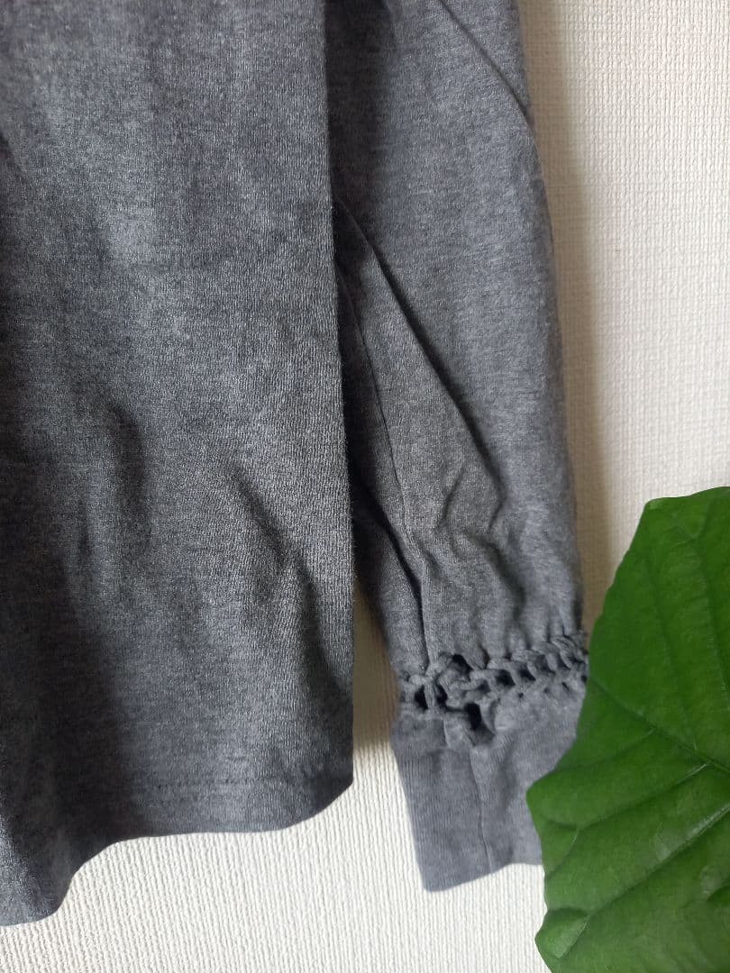 NUMBER (N)INE☆名作☆ 編み込みTシャツ☆長袖カットソー☆グレー☆１