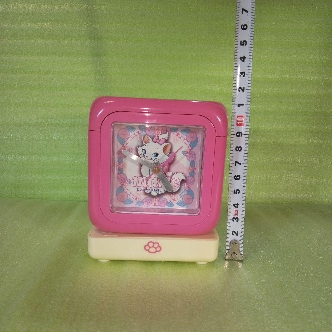 Disney　marie　マリーちゃん　テーブルクロック　置時計　オルゴール